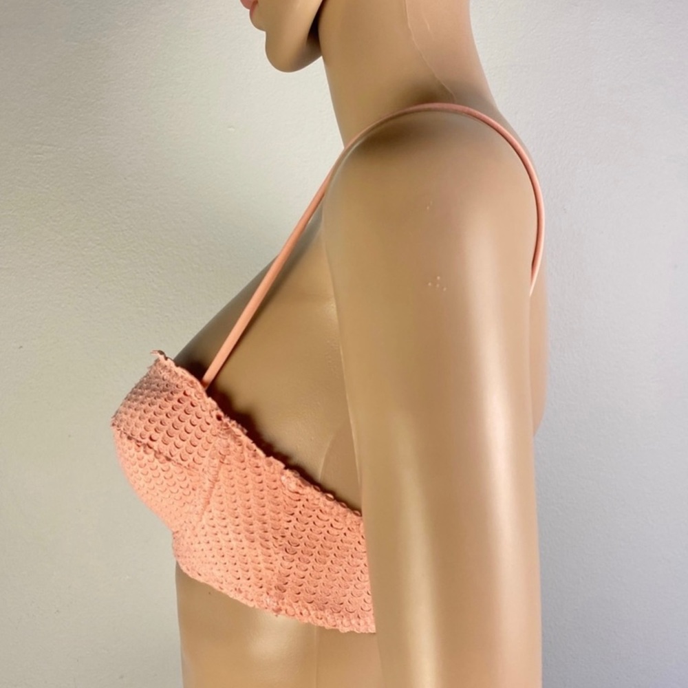 NEW VIX REVOLVE PINK TEXTURED BIKINI TOP - Picture 4 of 7